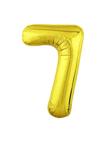 Фольгированная цифра "7" золотой