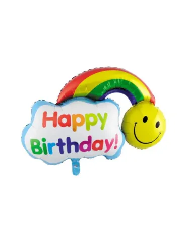 Фольгированный шар радуга Happy birthdaay