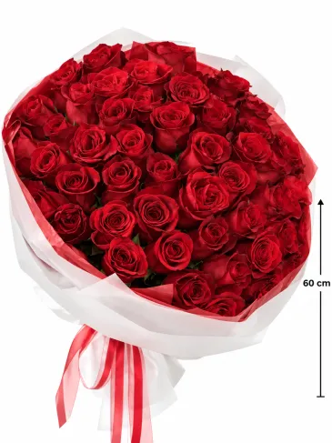 Buchet de 51 de trandafiri roșii "Yasmina"