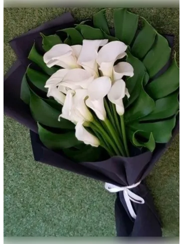 Buchet funerar "Rămas bun în alb"