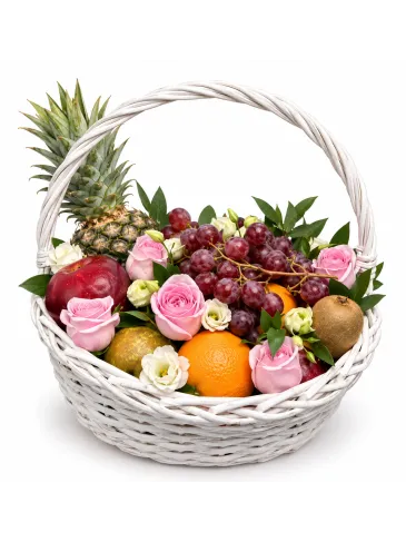 Fruit Basket with Sparkling Wine