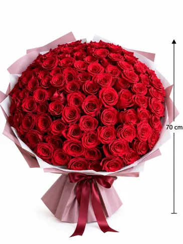 Buchet din 101 trandafiri roșii "Freedom"
