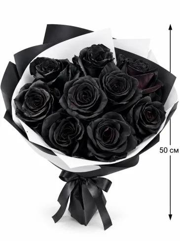 Bouquet of black rose "Rimma"