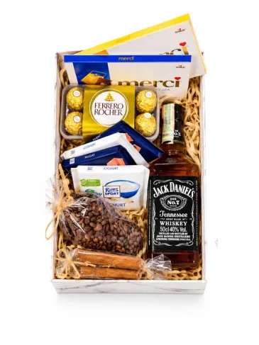 Gift Box with Jack Daniel’s, Chocolate and Coffee