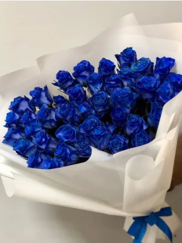 Bouquet of Blue Roses "Varvara"