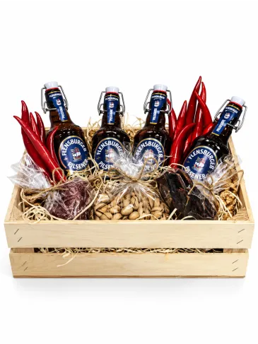 Wooden crate with beer “Beer Evening”