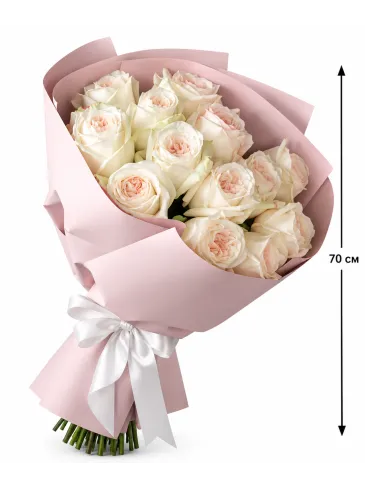 Buchet de trandafiri White Ohara "Mira"