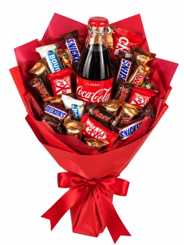Buchet dulce cu Coca-Cola