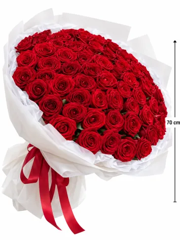 Buchet din 51 trandafir roșu "Selesta"