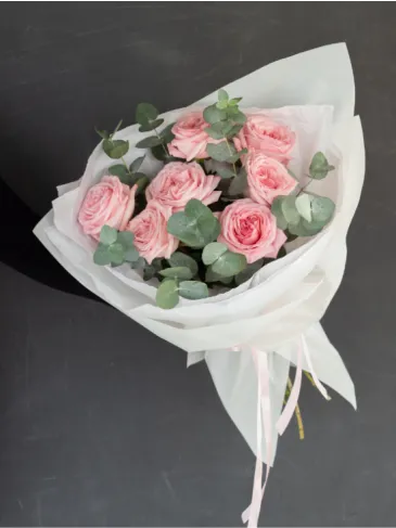 Букет из роз pink ohara "Мила"