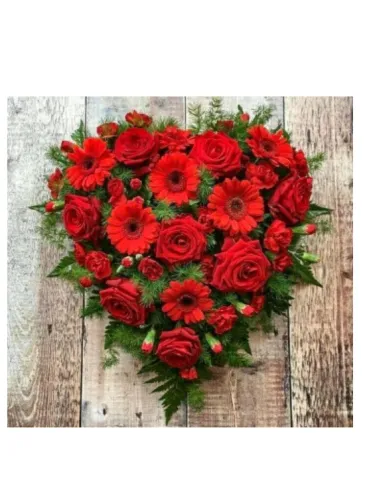 Funeral wreath "Memory in Crimson"