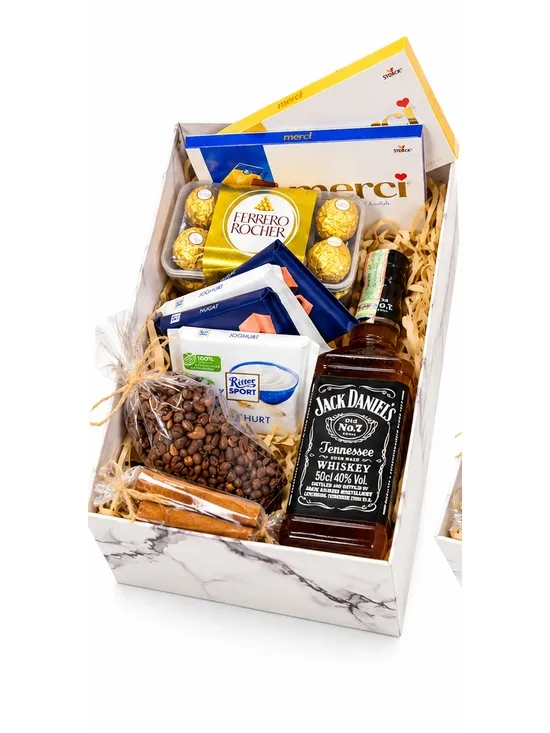 Gift Box with Jack Daniel’s, Chocolate and Coffee