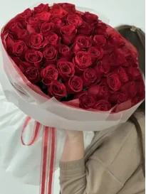 Bouquet of 51 red roses "Yasmina"